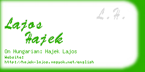 lajos hajek business card